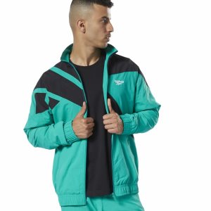 Kurtka Męskie Reebok Classic Vector Track Turkusowe PL 53YEFLJ